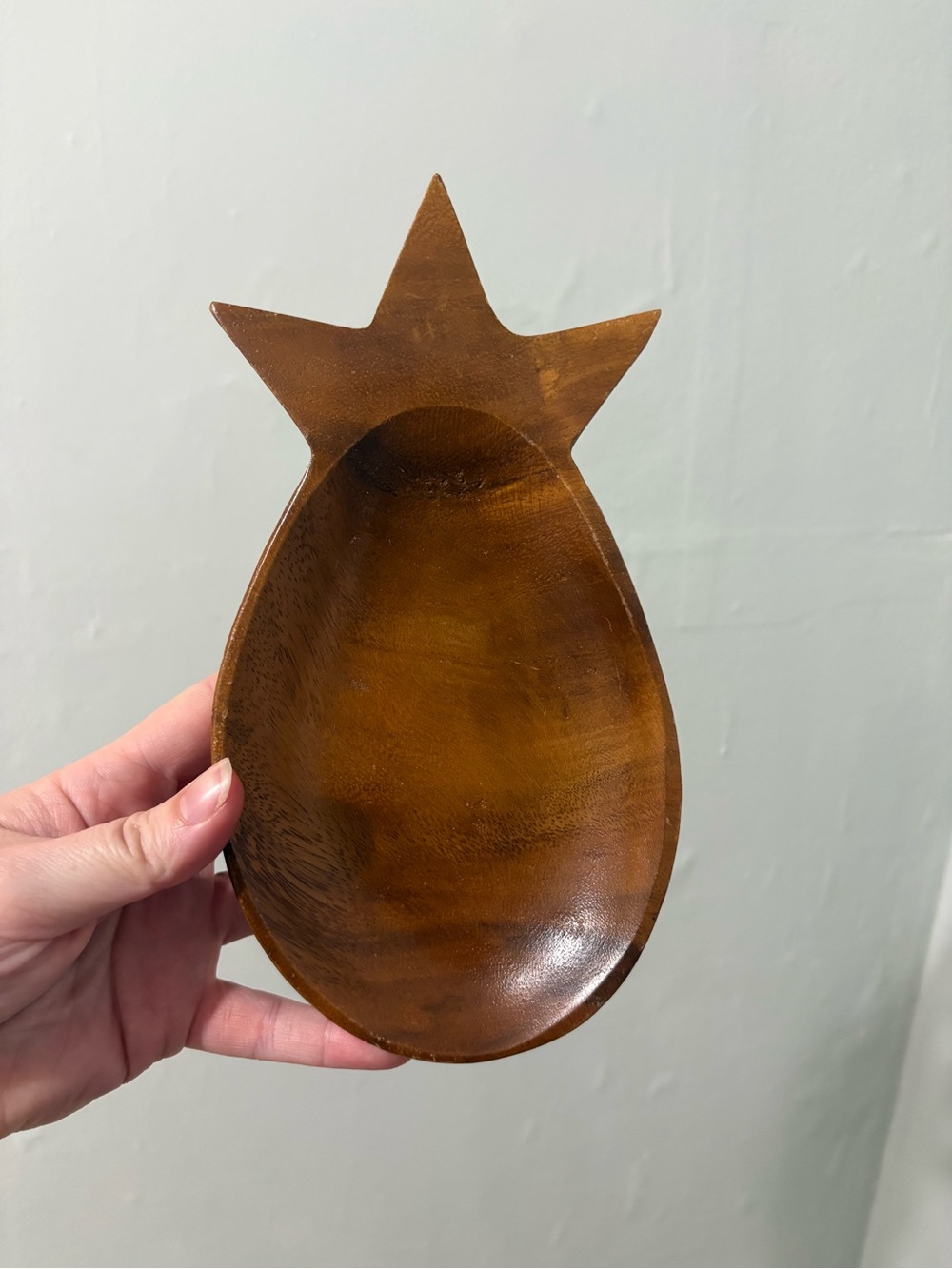 Handcarved Pineapple Serveware Bowl - Brown Wooden Accent